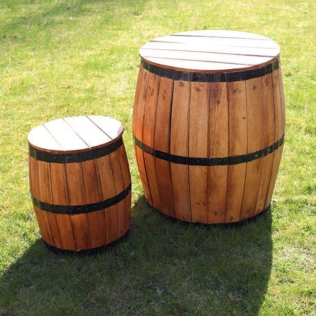 Beer Barrel Table – Natural Wood 60 x 48.5 cm | Kaiku