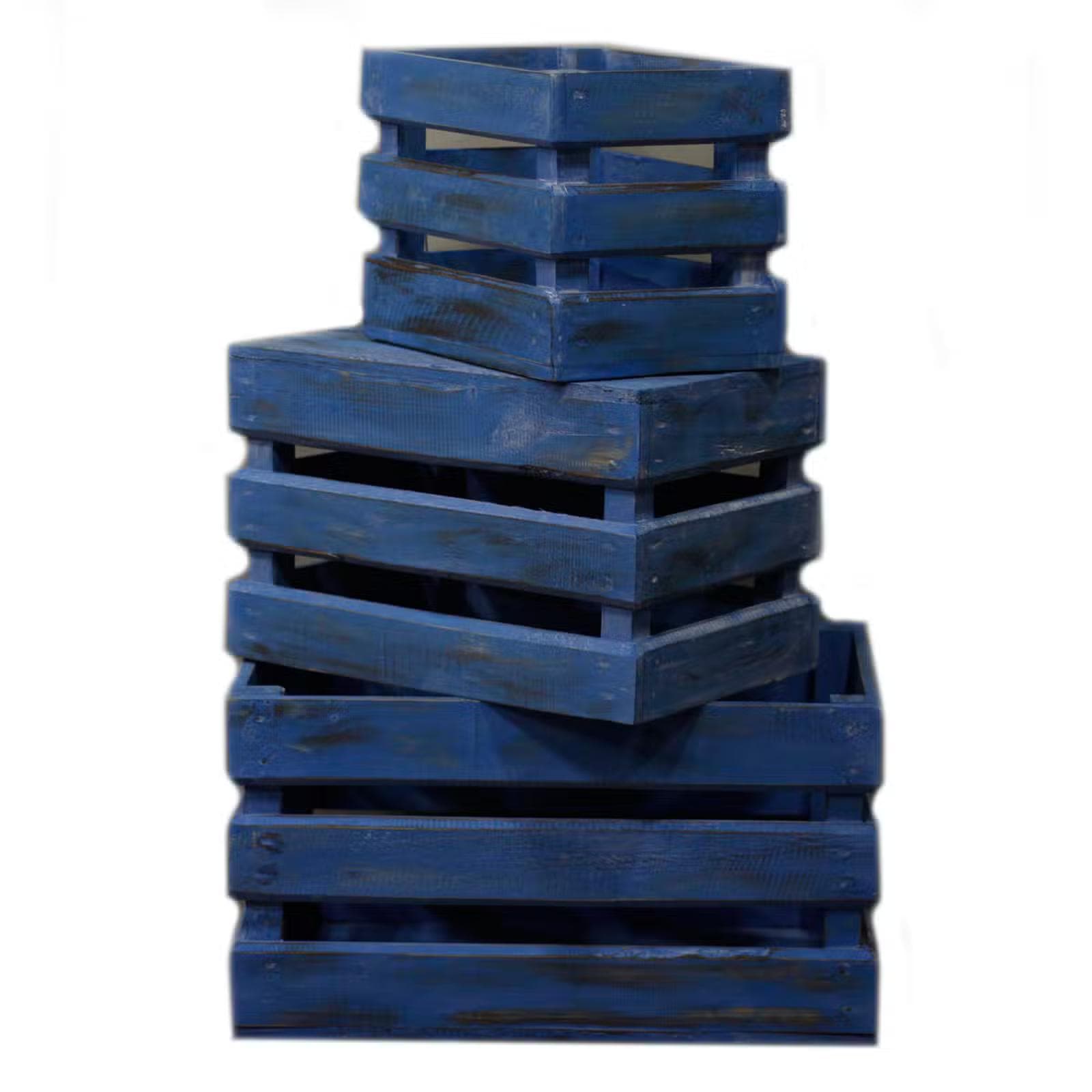 Brown Wooden Storage Crates (Set of 3) | Kaiku