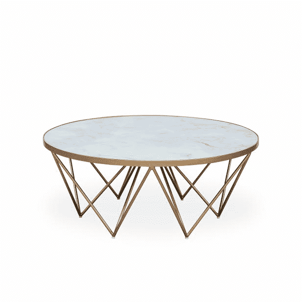 Crofton White Marble Coffee Table | Kaiku